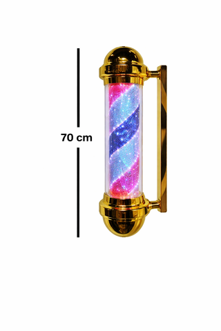 Barber Pole Lampara Barberia Dorado LED 70cm