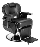 Silla Para Peluquería Barbería Reclinable Negro Base Redonda