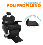 Silla Para Peluquería Barbería Reclinable Negro Base Redonda