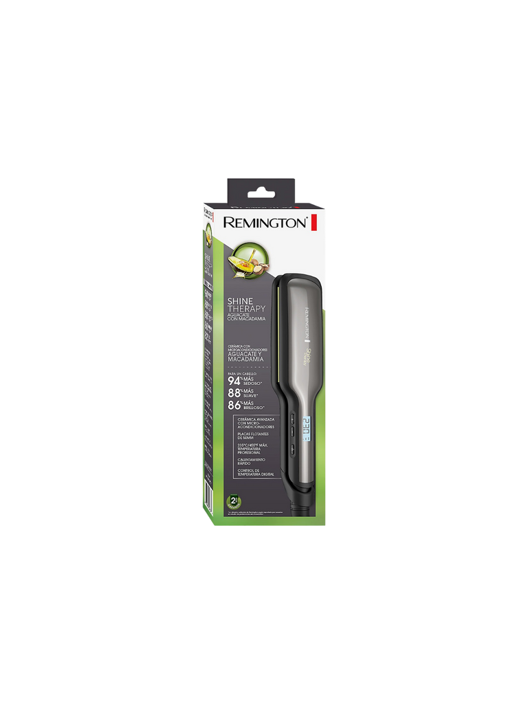 Remington Plancha Ancha Shine Therapy Aguacate