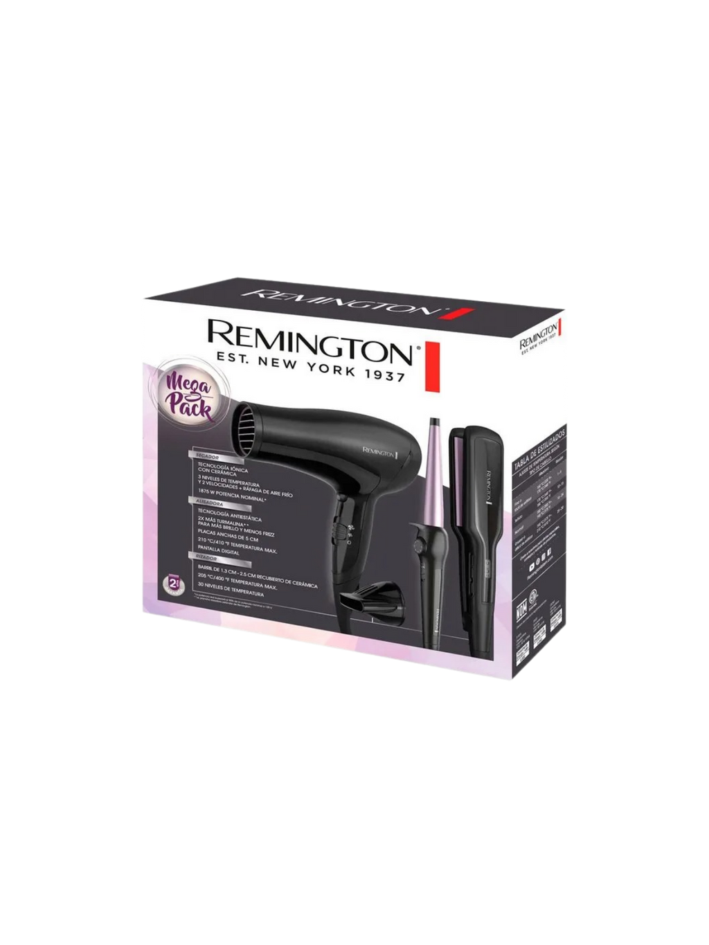 Remington Tricombo Plancha + Secador+ Rizador