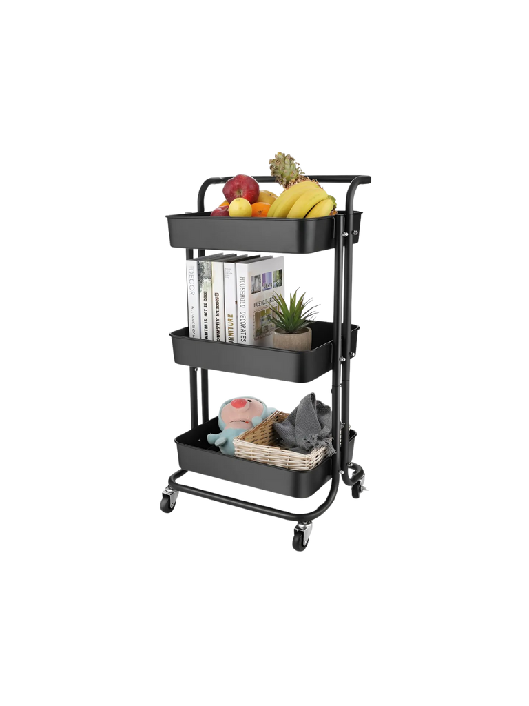Carrito Organizador 3 Niveles Negro