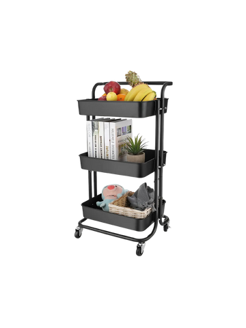 Carrito Organizador 3 Niveles Negro