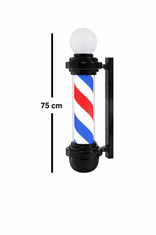 Barber Pole Lampara Barberia Negro 75cm